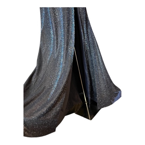 🆕 NWT Rachel Evans STUNNING navy blue beaded formal gown – size 10 - Picture 3 of 12